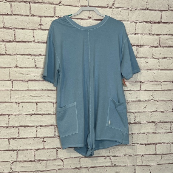 FREE PEOPLE MOVEMENT Hot Shot Tee Romper in Steel Onesie NWT Medium - Picture 3 of 10